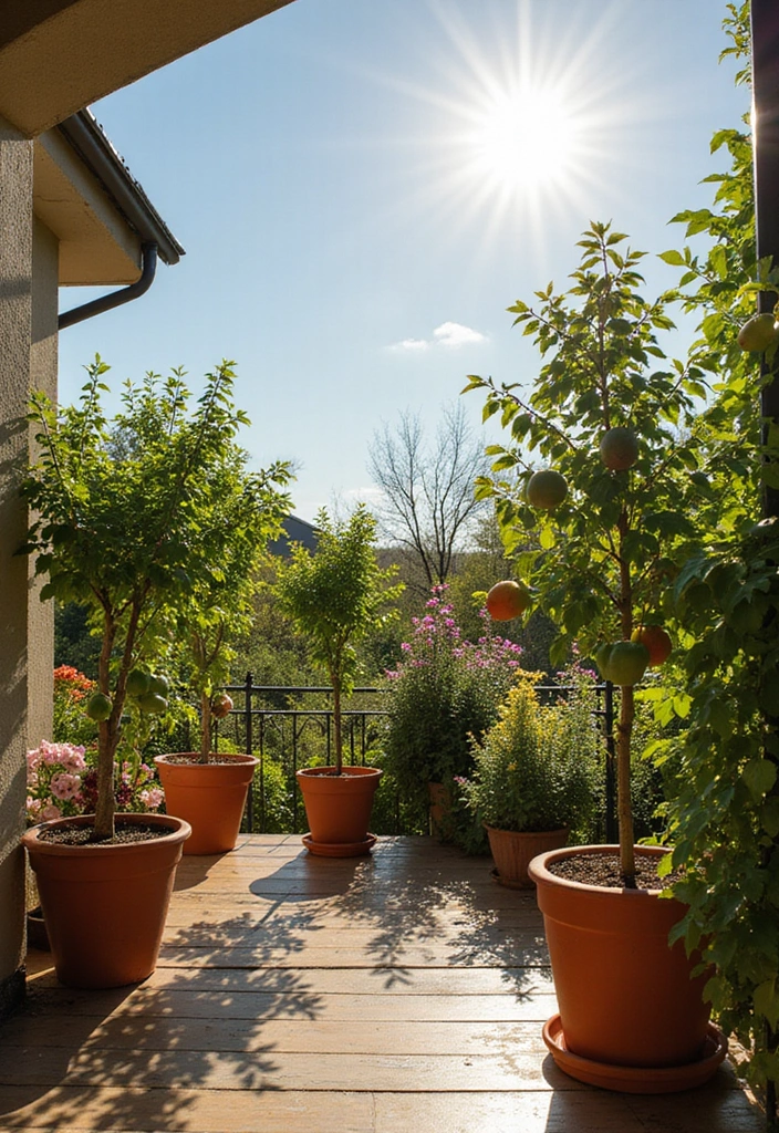 12 Amazing Container Gardening Ideas for Your Victory Garden (Perfect for Small Spaces!) - 11. Miniature Fruit Trees