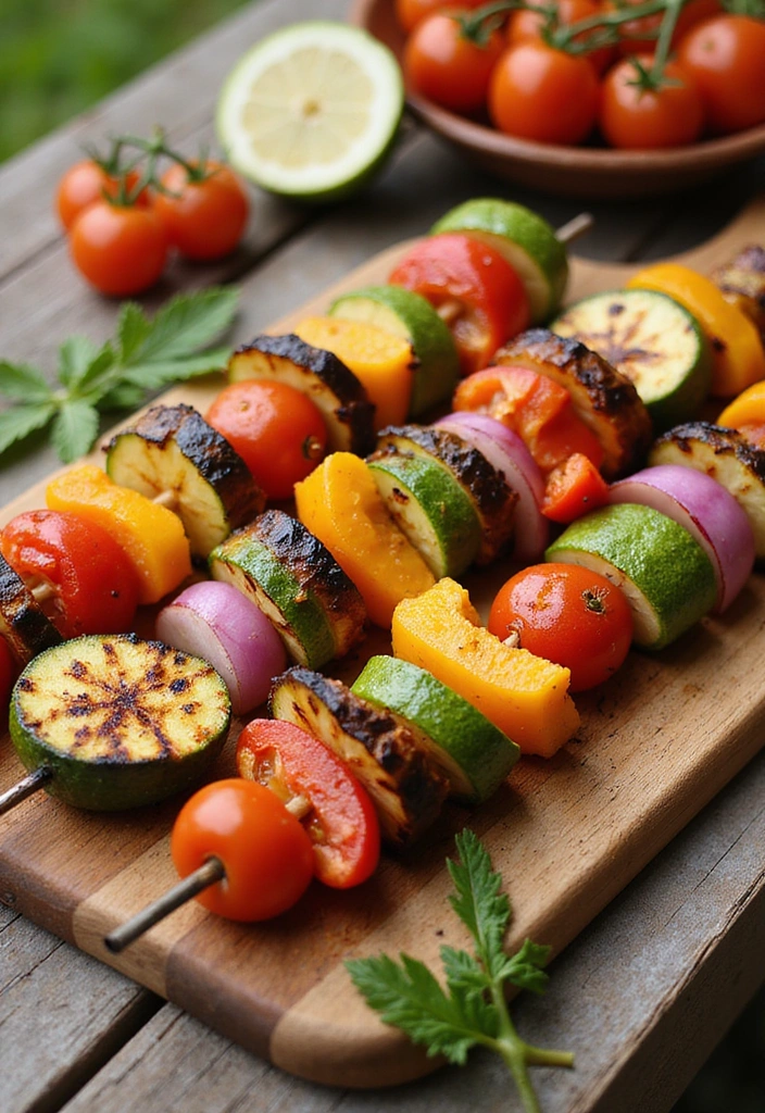 15 Mouthwatering Memorial Day BBQ Recipes That Will Steal the Show! - 4. Grilled Veggie Skewers