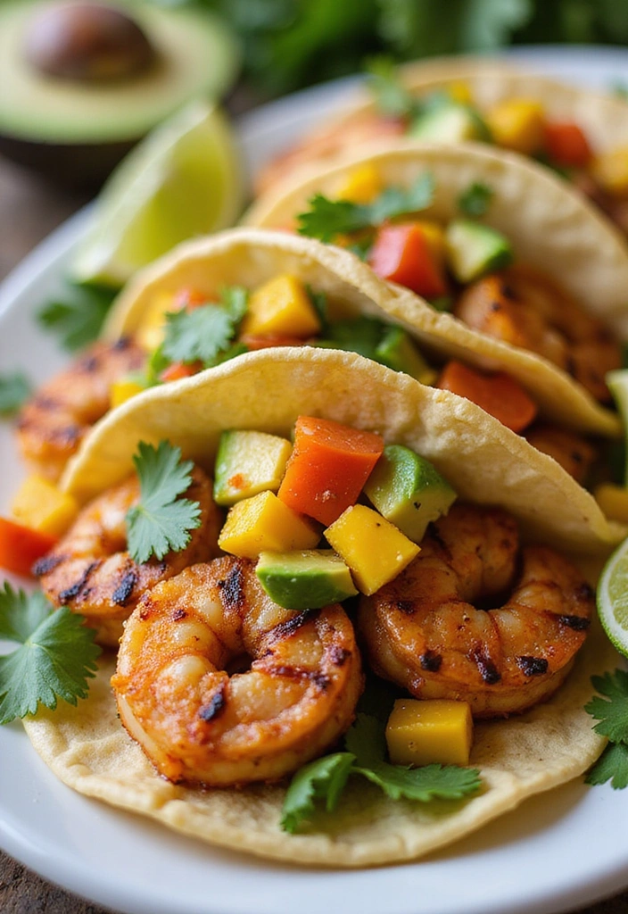 15 Mouthwatering Memorial Day BBQ Recipes That Will Steal the Show! - 5. Spicy Grilled Shrimp Tacos