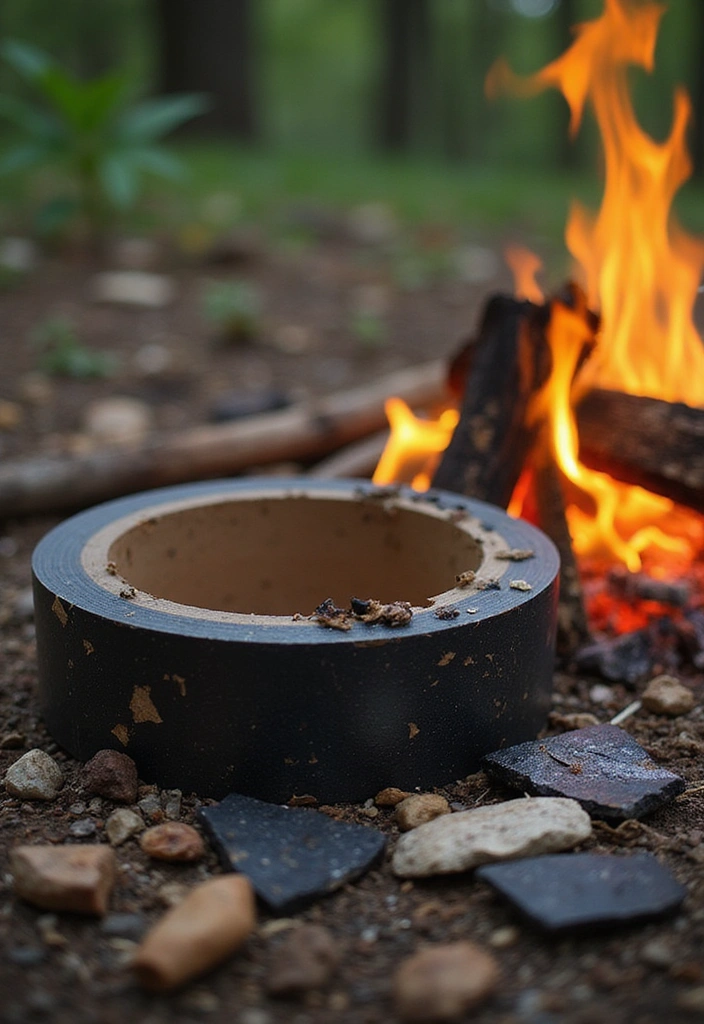 16 Fire Starting Techniques You Didn’t Know Existed (And #4 is Pure Genius!) - 12. Duct Tape Fire Starter