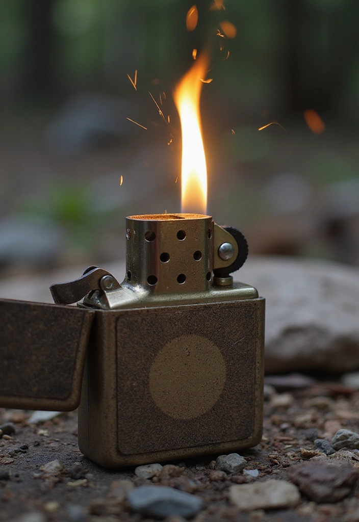 16 Fire Starting Techniques You Didn’t Know Existed (And #4 is Pure Genius!) - 8. Zippo Lighter Trick