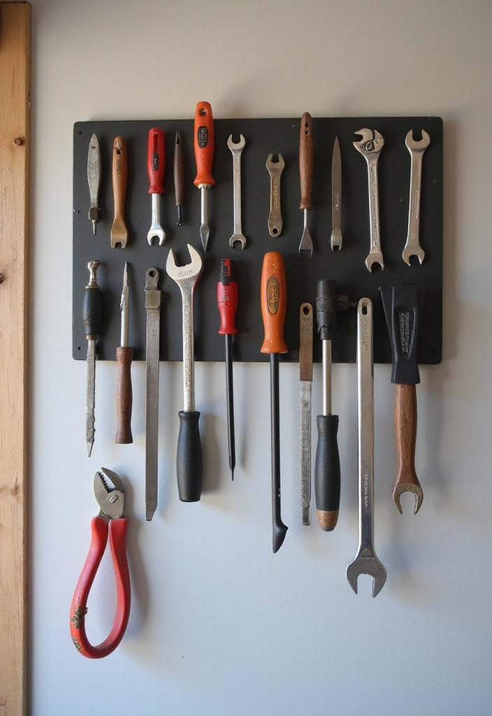 20 Genius Garage Shelving Systems That'll Turn Your Chaos into Order - 16. Magnetic Tool Holders