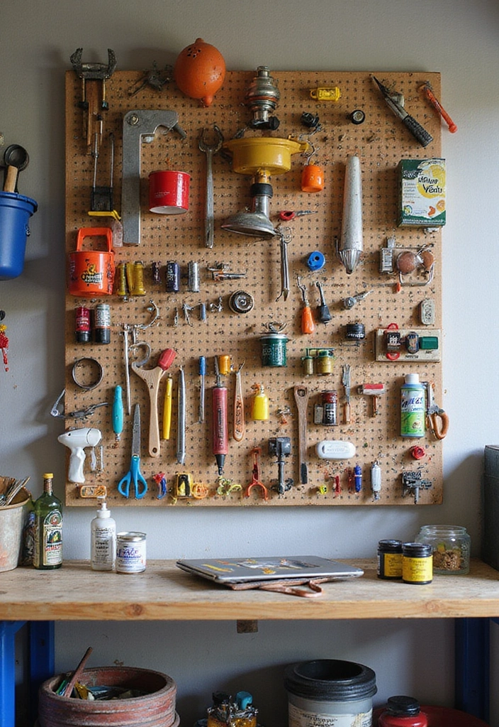 20 Genius Garage Shelving Systems That'll Turn Your Chaos into Order - 3. Wall-Mounted Pegboards
