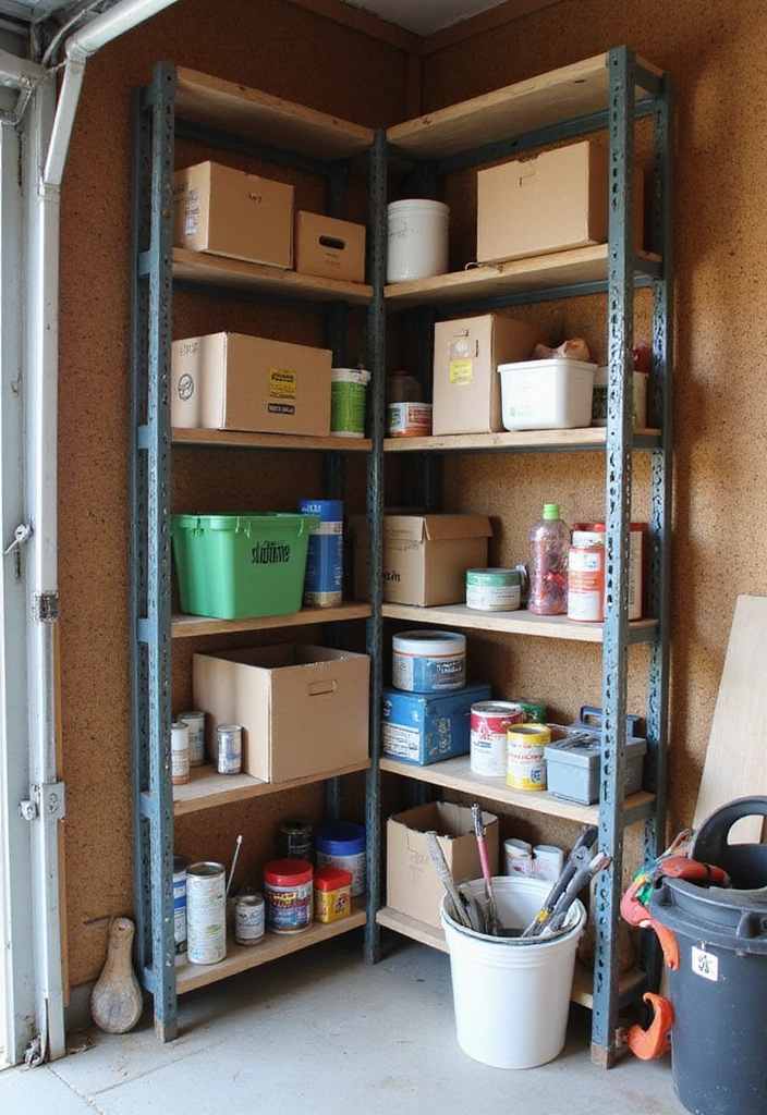 20 Genius Garage Shelving Systems That'll Turn Your Chaos into Order - 5. Corner Shelving Units