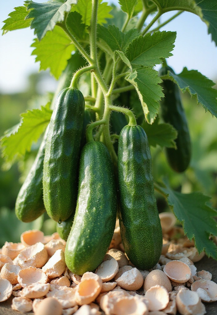 8 Vegetables That Get a Boost from Crushed Egg Shells (Harvest More This Season!) - 3. Cucumbers: Crisp and Crunchy